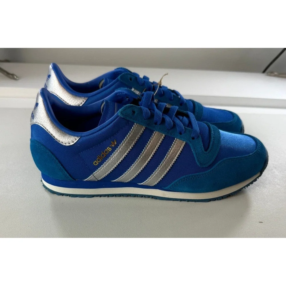 Adidas Galaxy OG Blue Silver Running Sneakers GZ2357 Mens 6.5 Womens 7.5 NWB - Picture 5 of 9